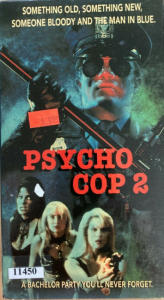 VHS box for Psycho Cop 2 (1993)